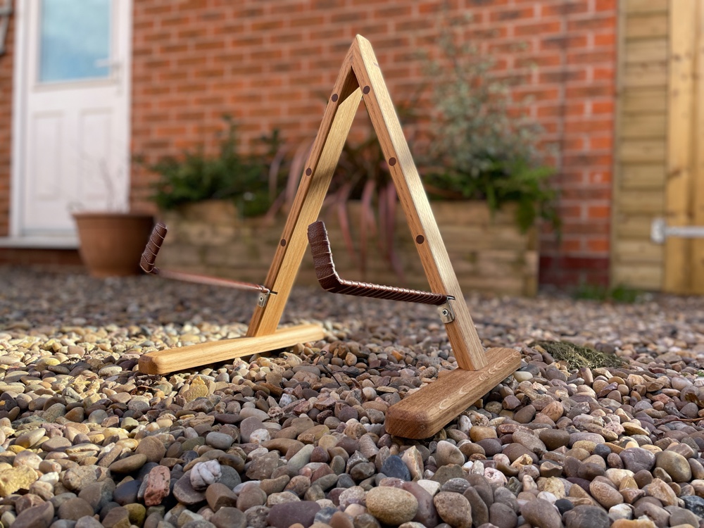 Oak guitar stand